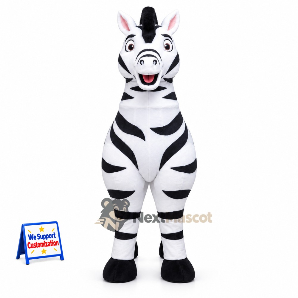 Zebra Mascot Costume for Parades Zebra Mascot Costume for Parades