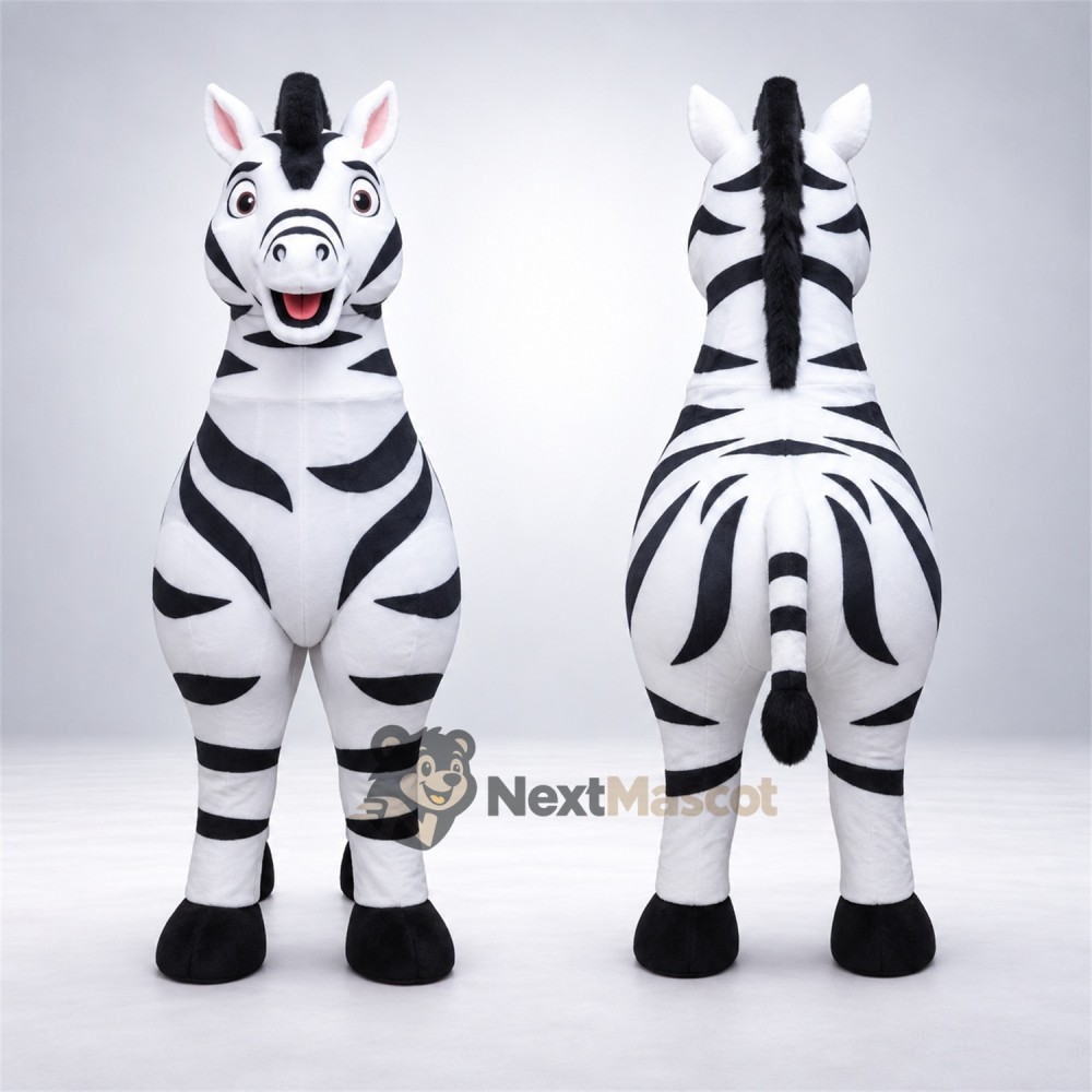 Zebra Mascot Costume for Parades Zebra Mascot Costume for Parades