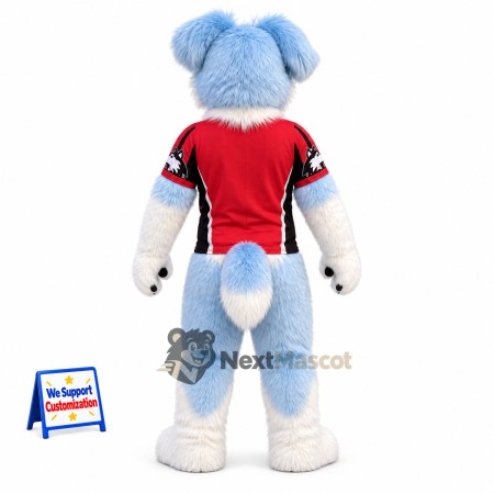 Dog Mascot Costume - Blue and White Dog Mascot Costume - Blue and White