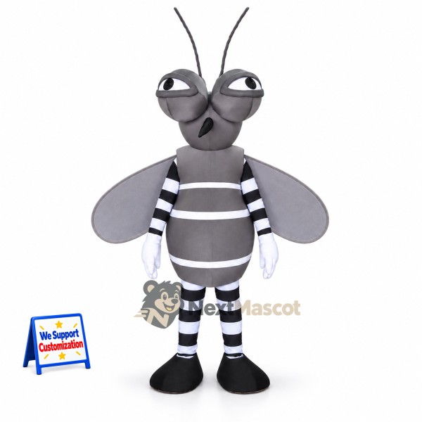 Grasshopper Mascot Costume - Gray