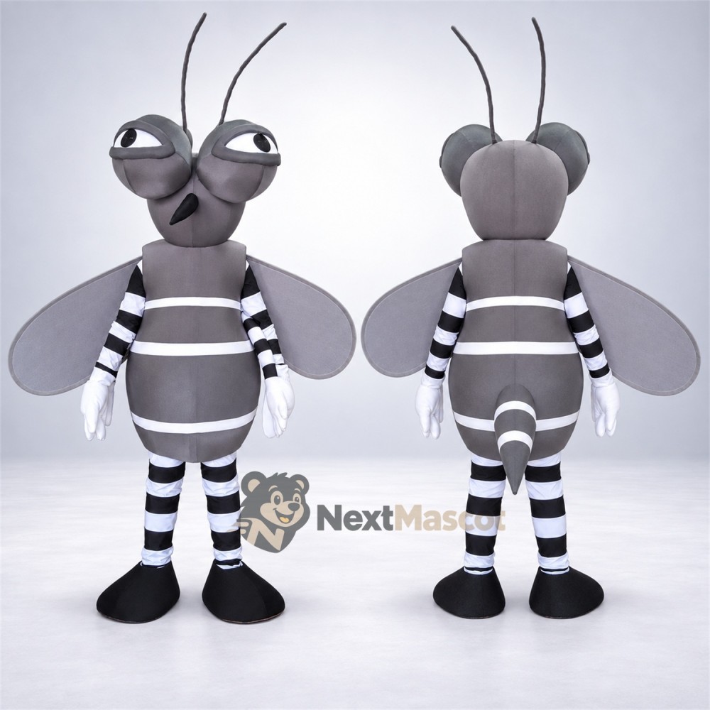 Grasshopper Mascot Costume - Gray Grasshopper Mascot Costume - Gray