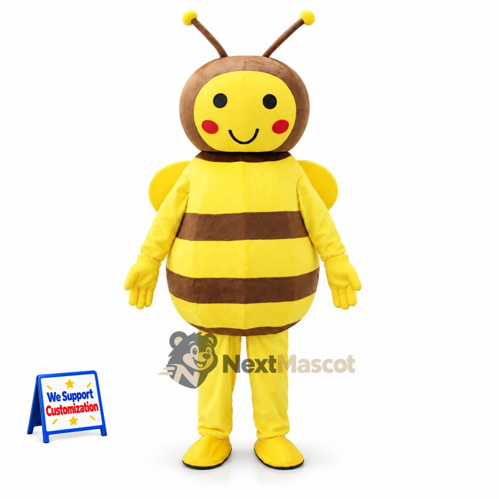 Bee Mascot Costume - Brown and Yellow for Garden Events Bee Mascot Costume - Brown and Yellow for Garden Events