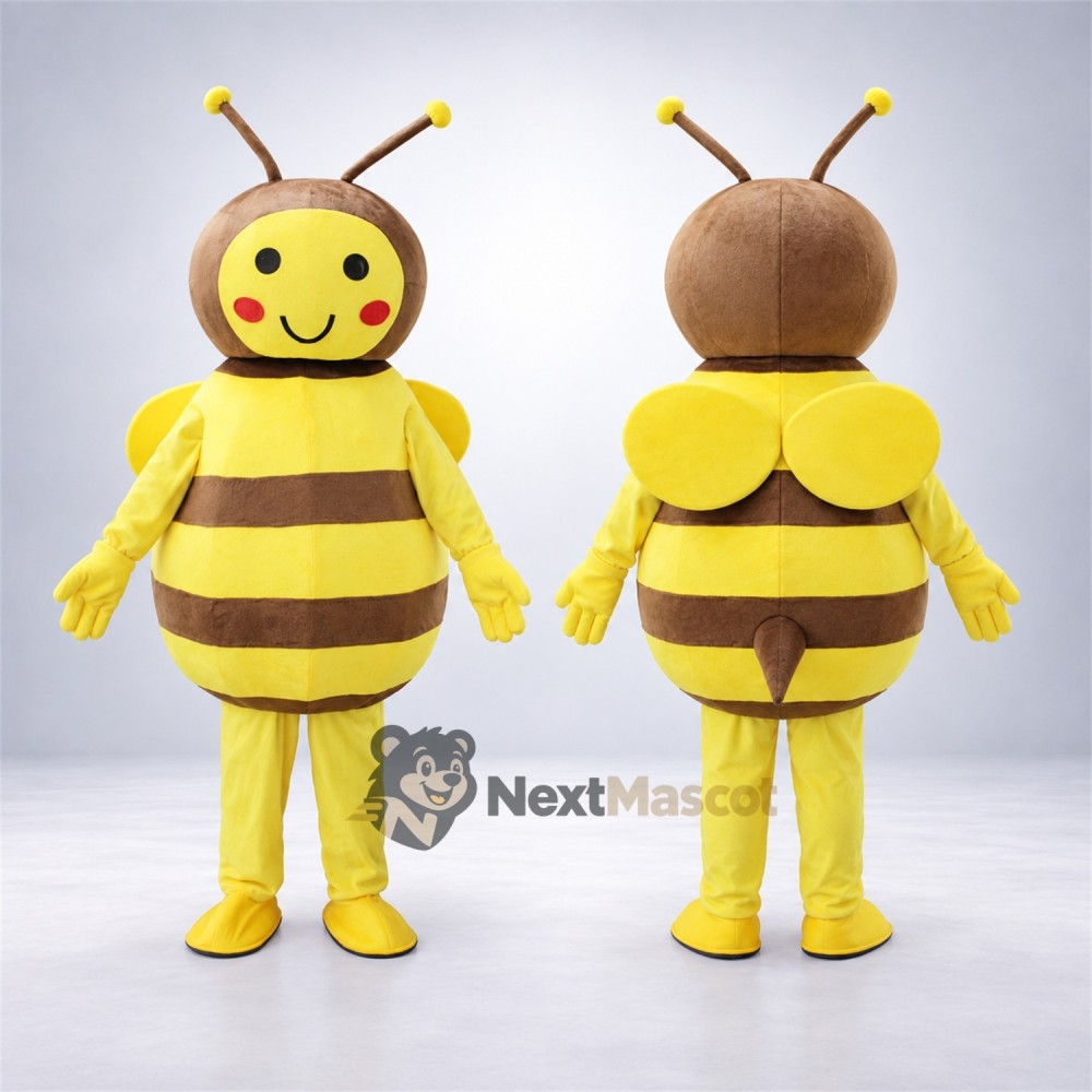 Bee Mascot Costume - Brown and Yellow for Garden Events Bee Mascot Costume - Brown and Yellow for Garden Events