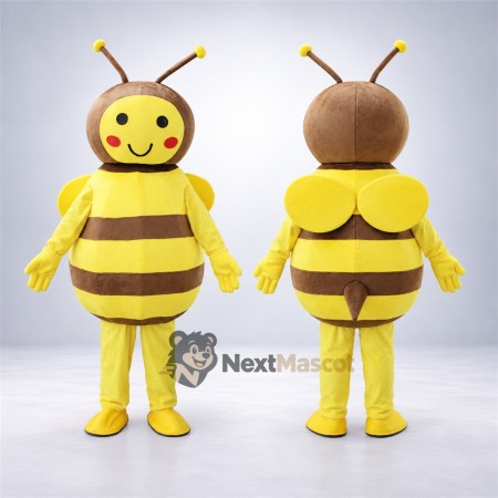 Bee Mascot Costume - Brown and Yellow for Garden Events Bee Mascot Costume - Brown and Yellow for Garden Events