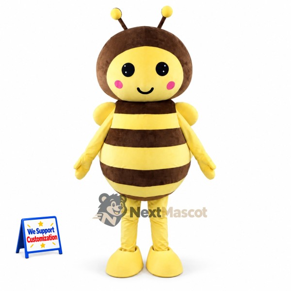 Bee Mascot Costume - Brown and Yellow for Nature Events