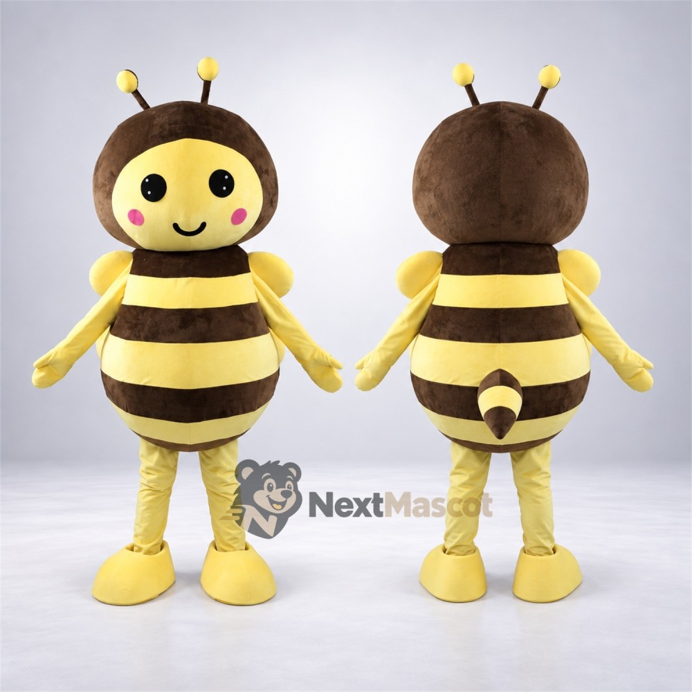 Bee Mascot Costume - Brown and Yellow for Nature Events Bee Mascot Costume - Brown and Yellow for Nature Events