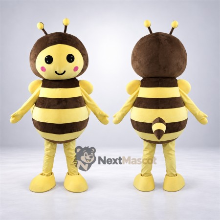 Bee Mascot Costume - Brown and Yellow for Nature Events Bee Mascot Costume - Brown and Yellow for Nature Events