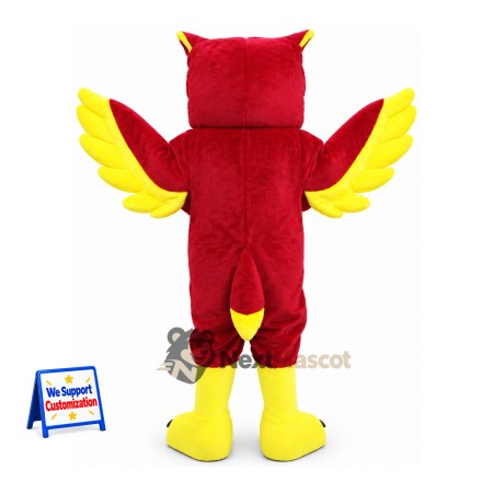 Owl Mascot Costume - Red Owl Mascot Costume - Red