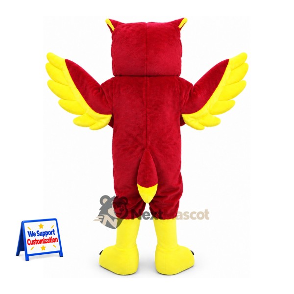 Owl Mascot Costume - Red Owl Mascot Costume - Red