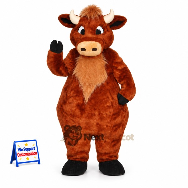 Bull Mascot Costume - Brown for School Events