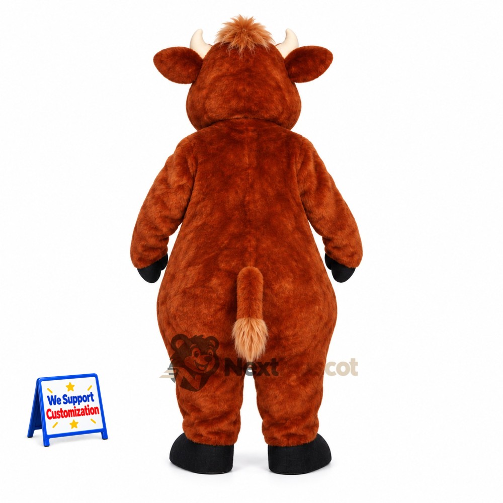 Bull Mascot Costume - Brown for School Events Bull Mascot Costume - Brown for School Events