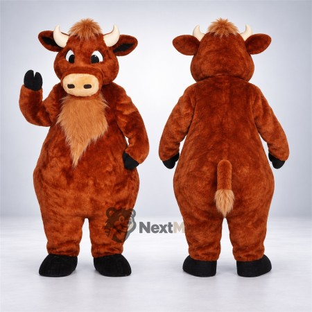 Bull Mascot Costume - Brown for School Events Bull Mascot Costume - Brown for School Events