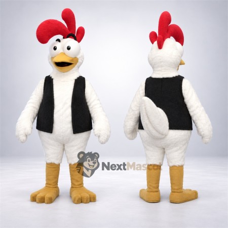 Rooster Mascot Costume - Black Vest Rooster Mascot Costume - Black Vest
