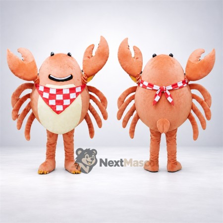 Crab Mascot Costume - Checkered Scarf Crab Mascot Costume - Checkered Scarf
