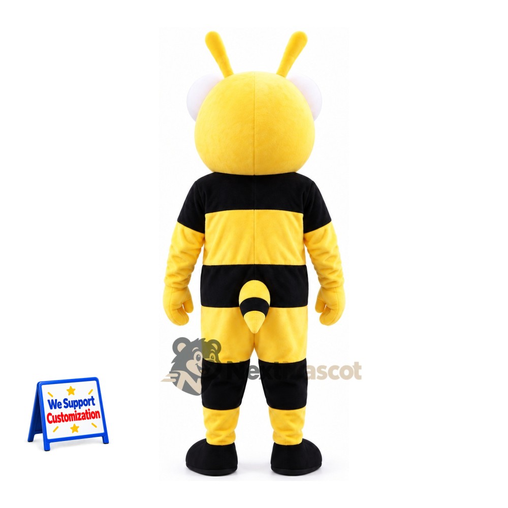 Bee Mascot Costume - Yellow, Tall Antennae Bee Mascot Costume - Yellow, Tall Antennae