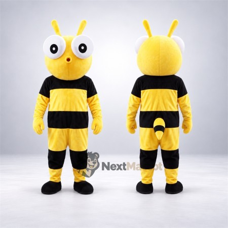 Bee Mascot Costume - Yellow, Tall Antennae Bee Mascot Costume - Yellow, Tall Antennae