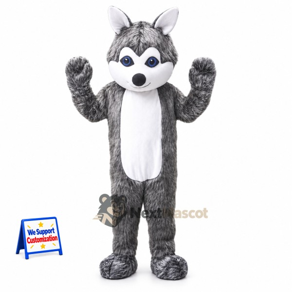 Wolf Mascot Costume - Gray for Grand Openings