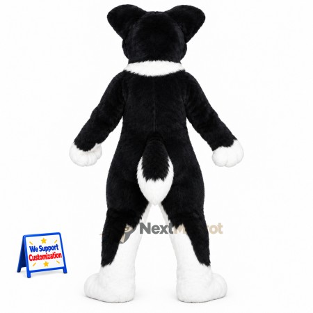 Dog Mascot Costume - Black and White for Parades Dog Mascot Costume - Black and White for Parades