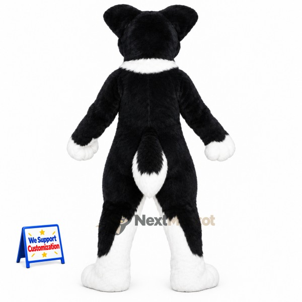 Dog Mascot Costume - Black and White for Parades Dog Mascot Costume - Black and White for Parades