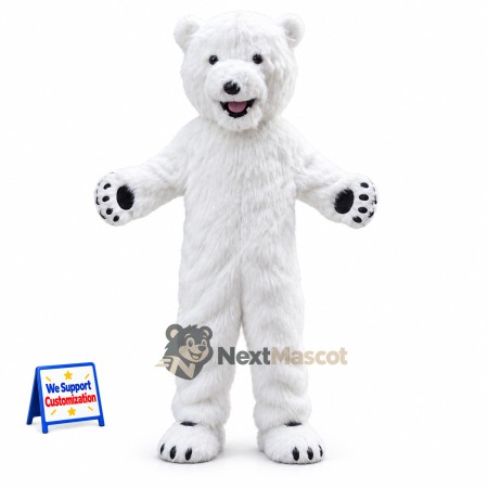 Bear Mascot Costume - White for School Events Bear Mascot Costume - White for School Events