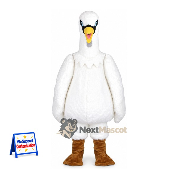 Swan Mascot Costume - White