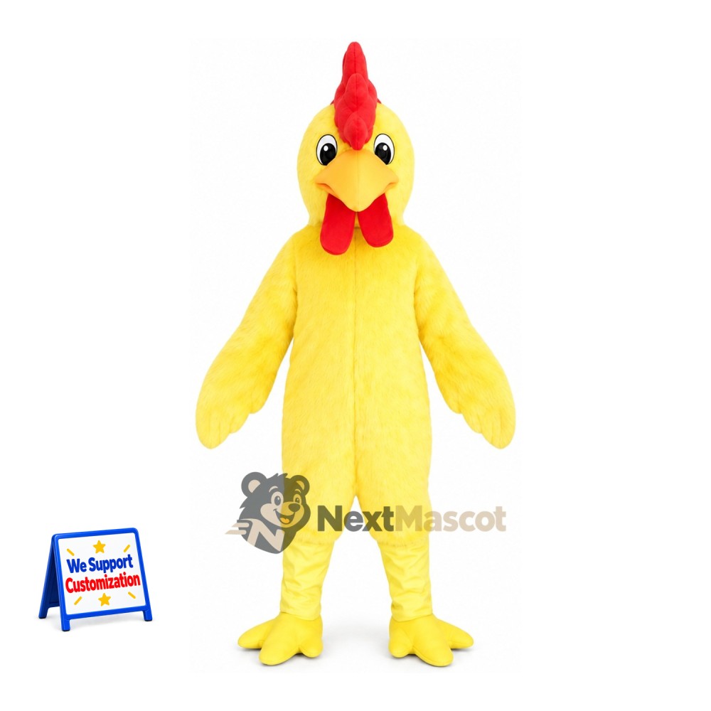 Rooster Mascot Costume - Yellow for School Events Rooster Mascot Costume - Yellow for School Events