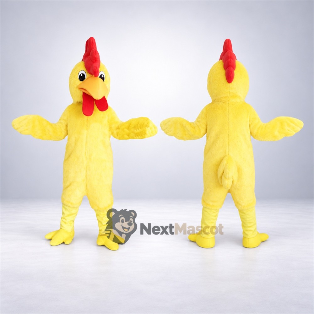 Rooster Mascot Costume - Yellow for School Events Rooster Mascot Costume - Yellow for School Events