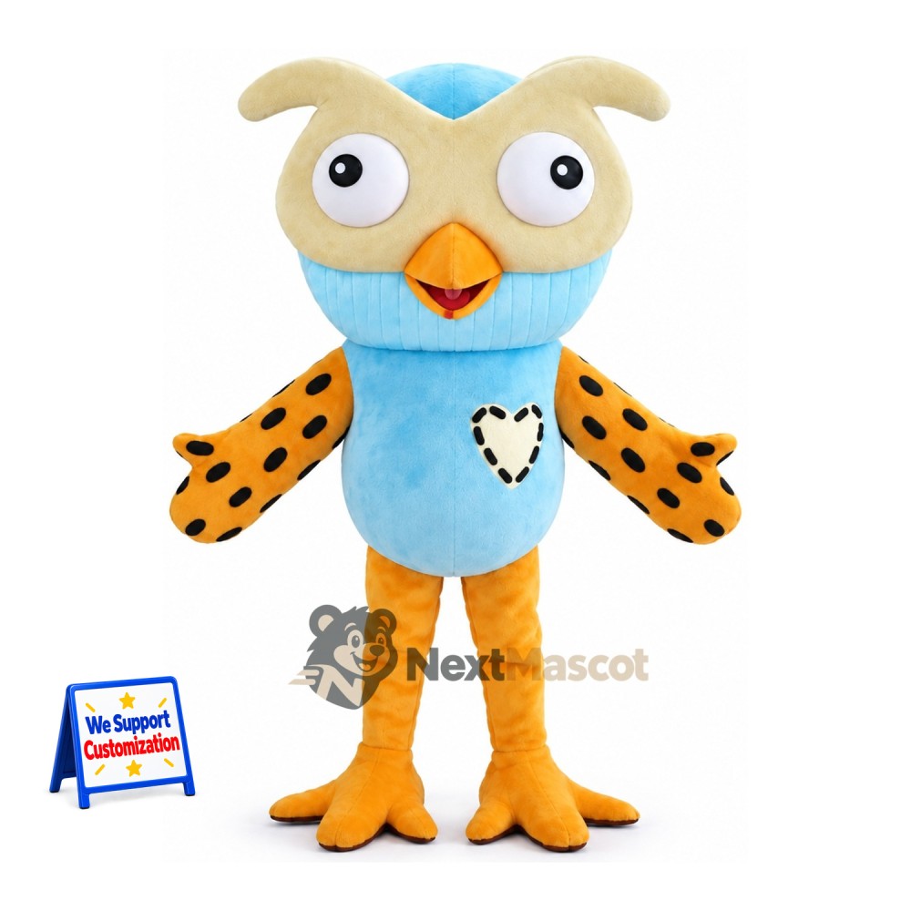 Owl Mascot Costume - Blue for Parades Owl Mascot Costume - Blue for Parades