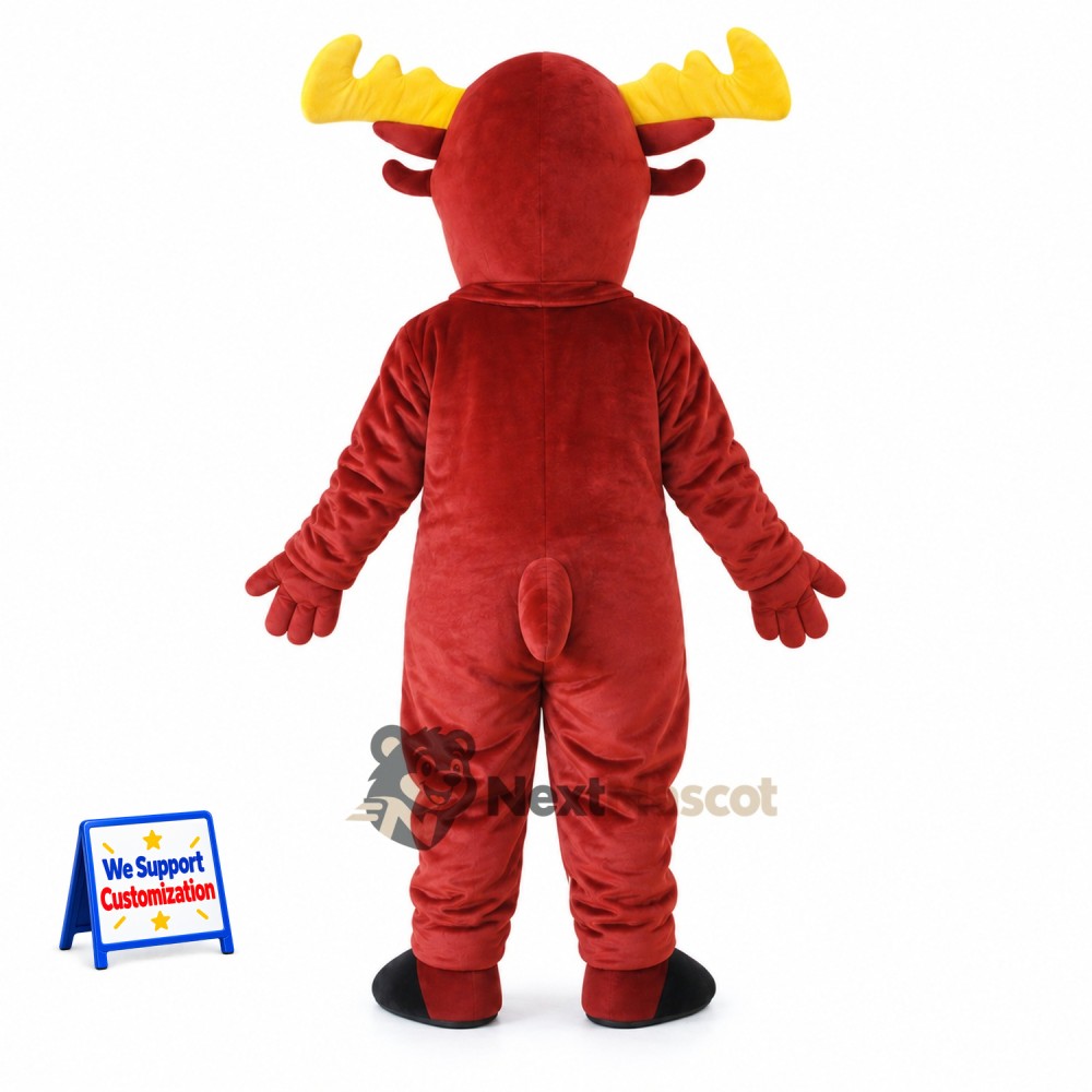 Moose Mascot Costume - Red Moose Mascot Costume - Red