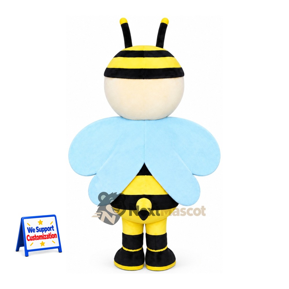 Bee Mascot Costume - Blue Wings Bee Mascot Costume - Blue Wings