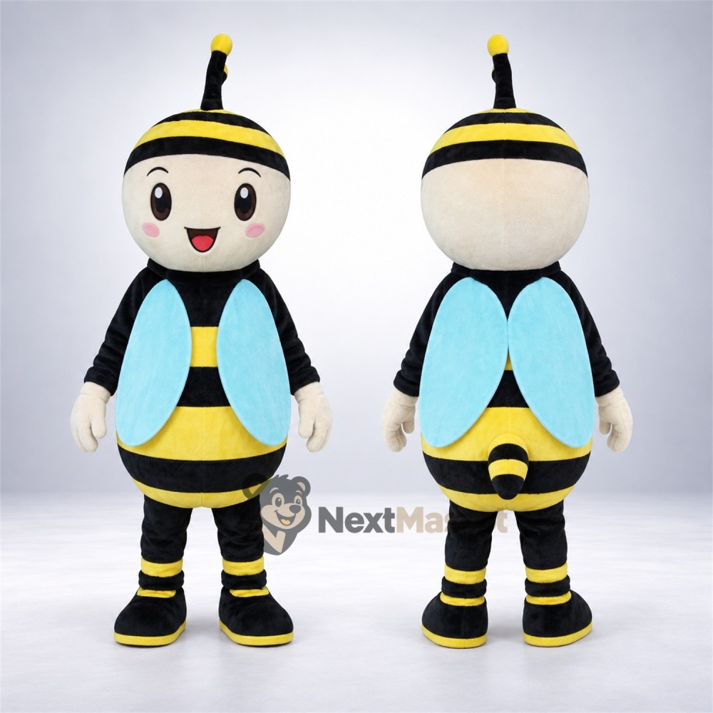 Bee Mascot Costume - Blue Vest Bee Mascot Costume - Blue Vest