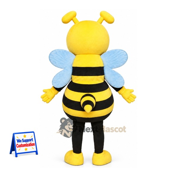 Bee Mascot Costume - Blue Wings for Garden Events Bee Mascot Costume - Blue Wings for Garden Events