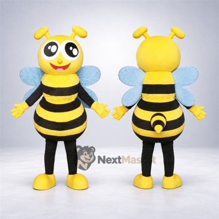 Bee Mascot Costume - Blue Wings for Garden Events Bee Mascot Costume - Blue Wings for Garden Events