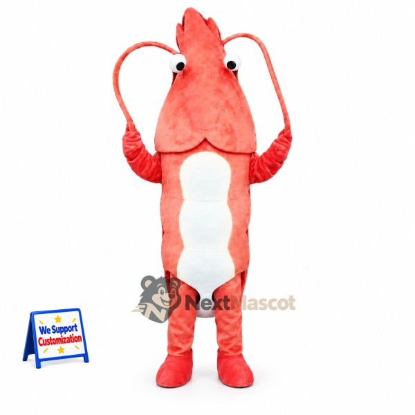 Shrimp Mascot Costume - Red