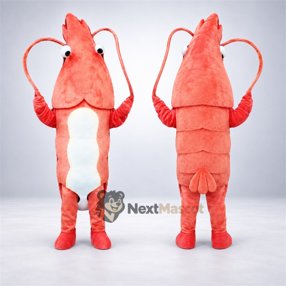 Shrimp Mascot Costume - Red