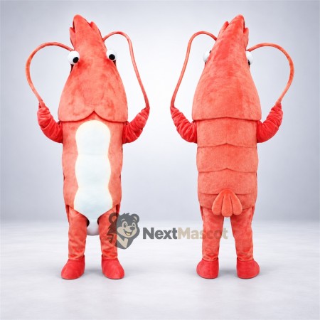 Shrimp Mascot Costume - Red
