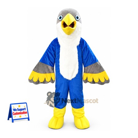 Eagle Mascot Costume - Blue for Festivals Eagle Mascot Costume - Blue for Festivals