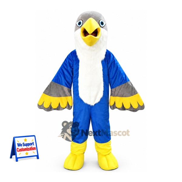 Eagle Mascot Costume - Blue for Festivals