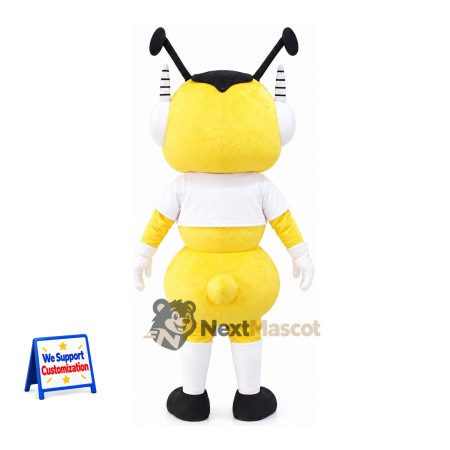 Bee Mascot Costume - White Shirt for Garden Events Bee Mascot Costume - White Shirt for Garden Events