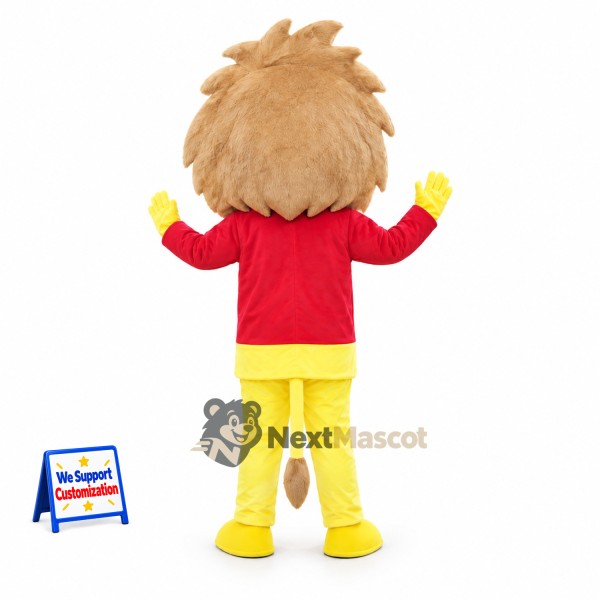 Lion Mascot Costume - Red Jacket Lion Mascot Costume - Red Jacket
