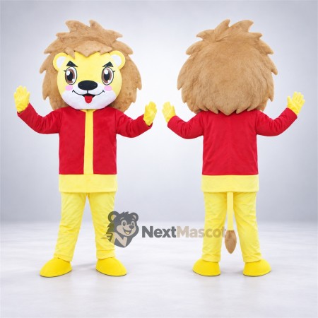 Lion Mascot Costume - Red Jacket Lion Mascot Costume - Red Jacket