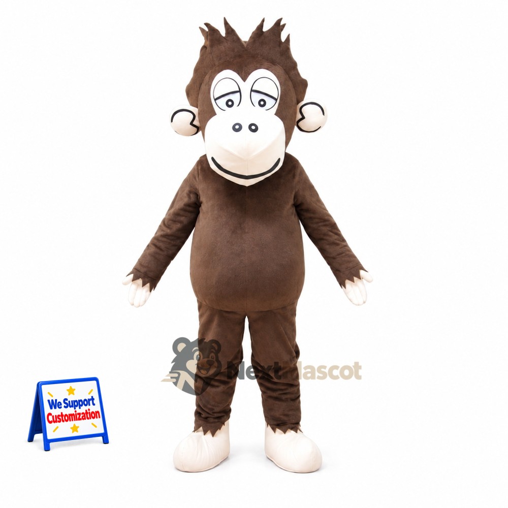 Monkey Mascot Costume - Brown for School Events Monkey Mascot Costume - Brown for School Events
