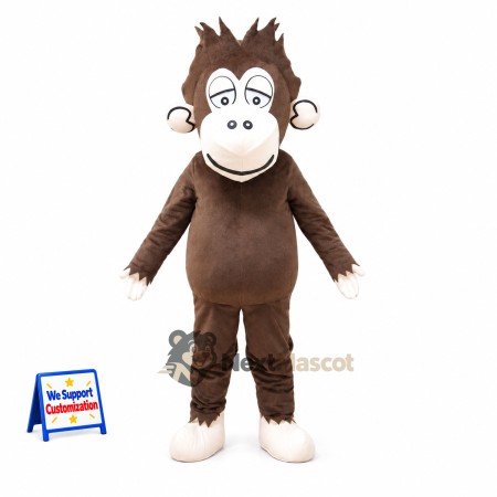 Monkey Mascot Costume - Brown for School Events Monkey Mascot Costume - Brown for School Events