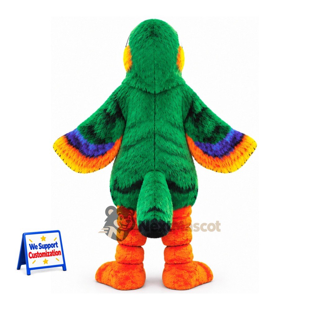 Parrot Mascot Costume - Green for Parades Parrot Mascot Costume - Green for Parades