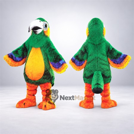 Parrot Mascot Costume - Green for Parades Parrot Mascot Costume - Green for Parades