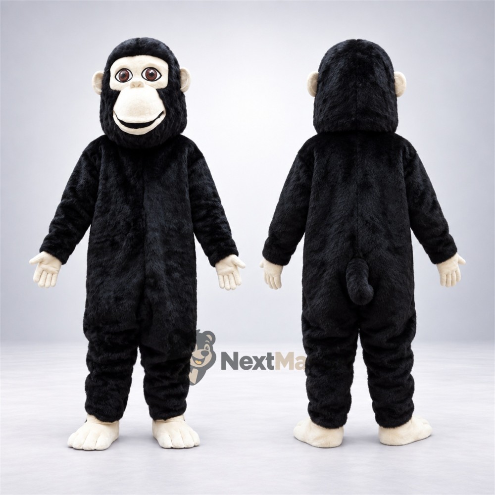 Monkey Mascot Costume - Black for Parades