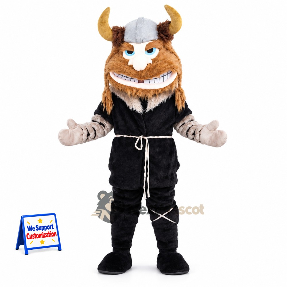 Viking Mascot Costume - Black Outfit Viking Mascot Costume - Black Outfit