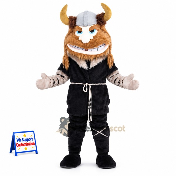 Viking Mascot Costume - Black Outfit