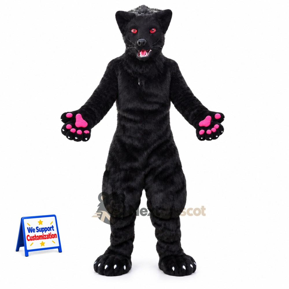 Panther Mascot Costume - Black for Community Events Panther Mascot Costume - Black for Community Events