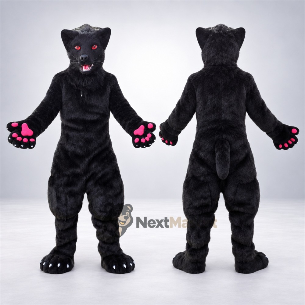 Panther Mascot Costume - Black for Community Events Panther Mascot Costume - Black for Community Events